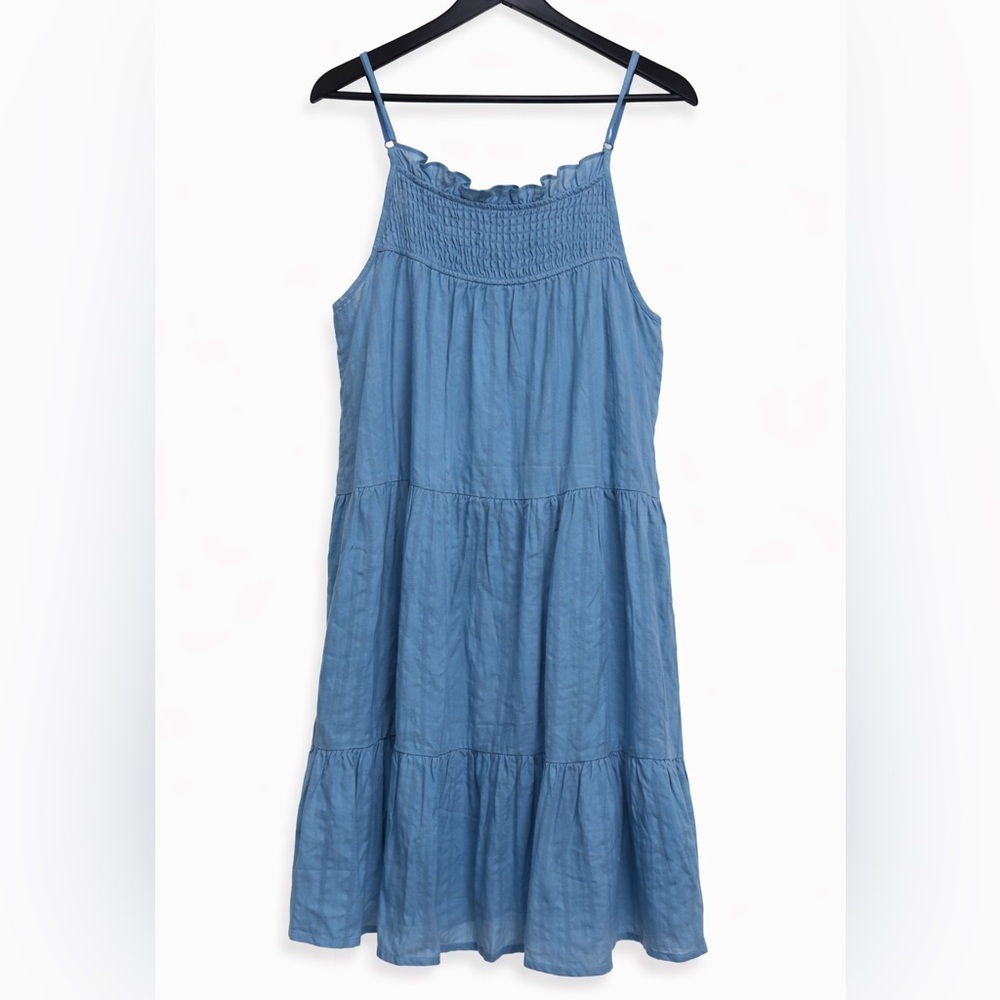 Vestique Women's Denim Blue Midi Dress